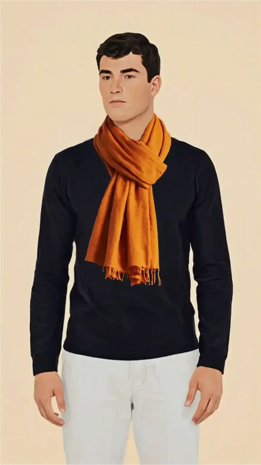 How to tie an infinity scarf knot for men. Effortless men's scarf styling, casual scarf looks.
