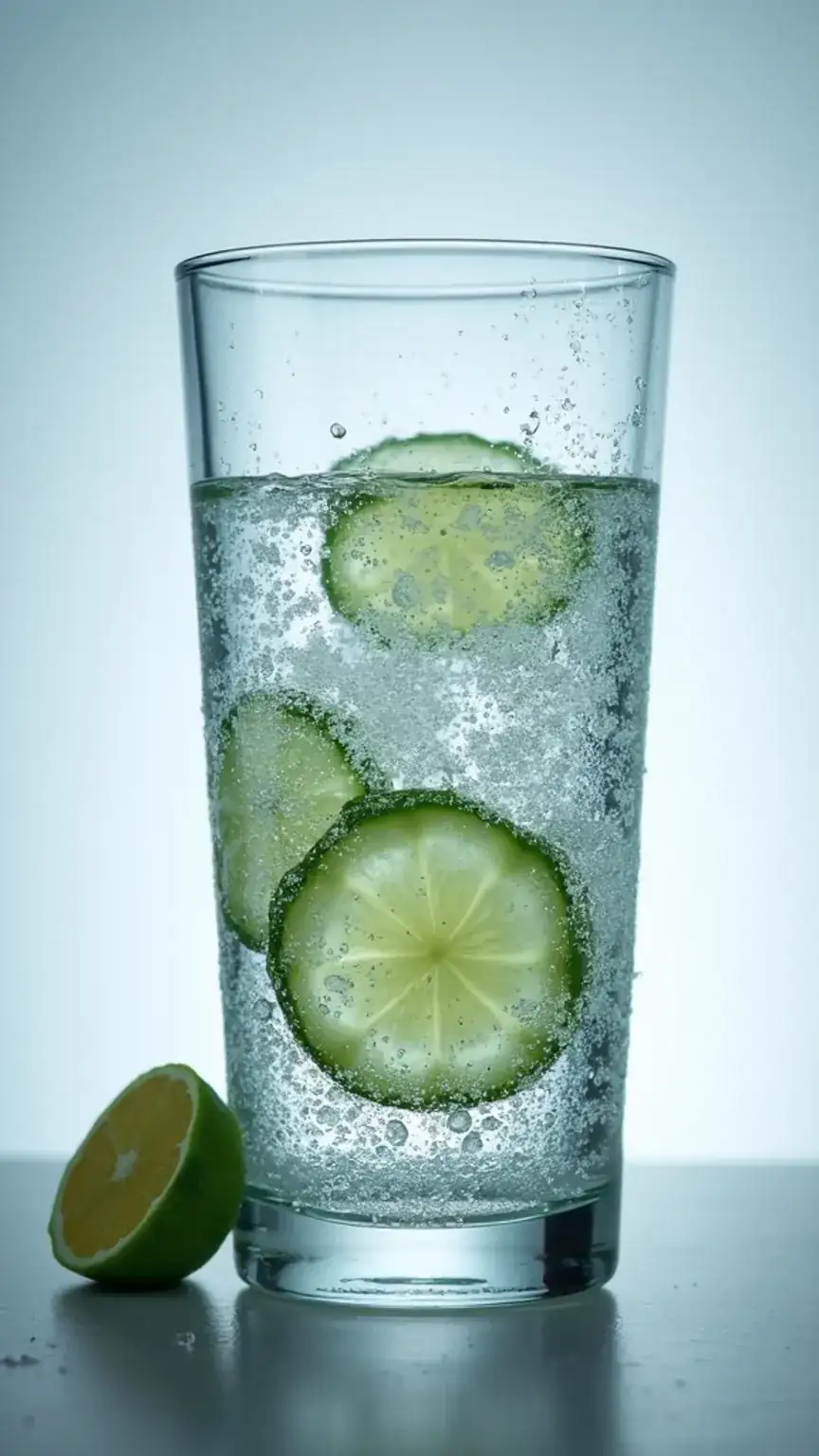 Glass of water symbolizing hydration for men's skincare over 40, promoting healthy and radiant skin from within.