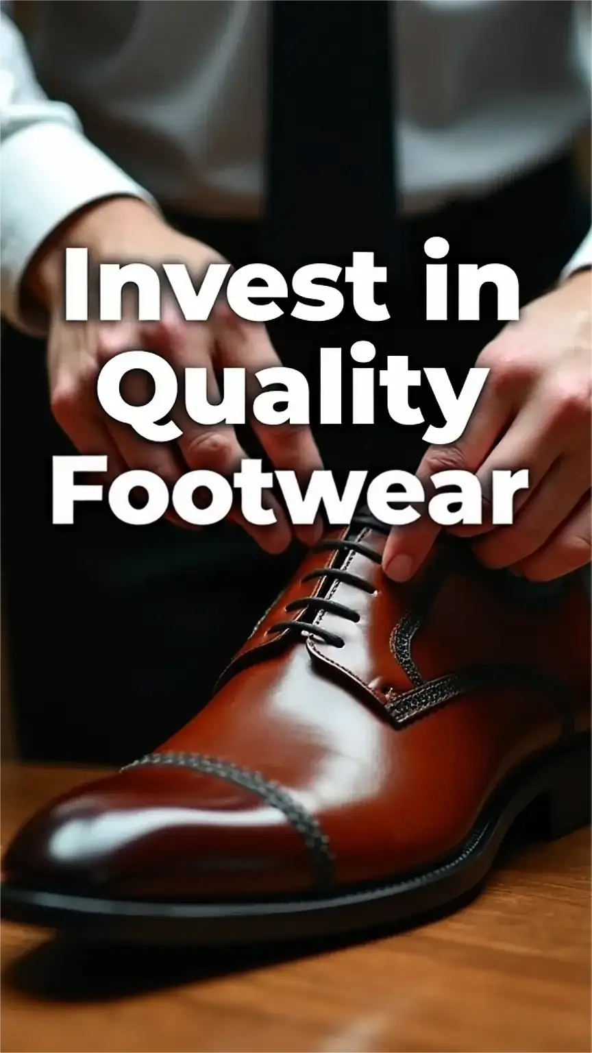 Man's hands inspecting the quality craftsmanship of premium men's shoes, emphasizing the importance of investing in durable and comfortable footwear.
