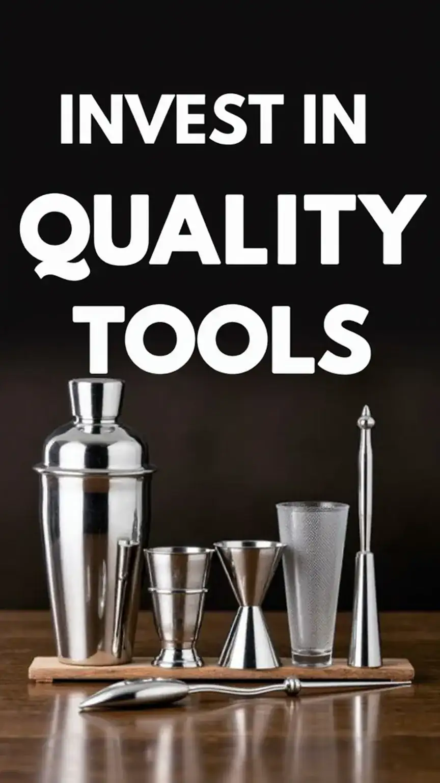 Essential cocktail tools for a home bar, highlighting the importance of quality barware for mixing drinks and improving home bar setup.