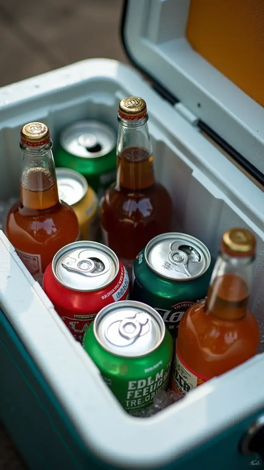 Keeping BBQ guests cool, cold drinks for a party. BBQ beverages, coolers, staying hydrated.