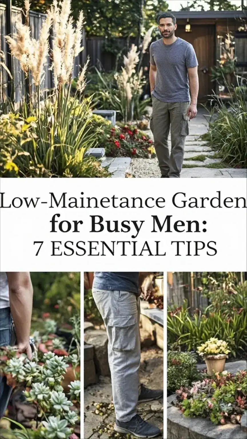 Low-Maintenance Garden for Busy Men: 7 Essential Tips