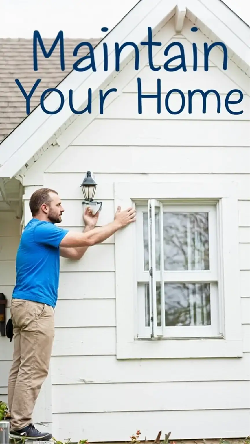 Home maintenance for safety: Inspecting window frames. Home repairs, exterior checks, secure living space.