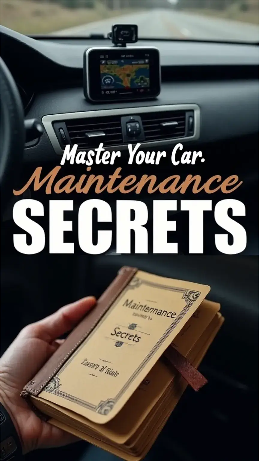 Car maintenance secrets for men: car dashboard and car manual. Essential car care tips, vehicle upkeep, auto maintenance, car owner's manual, driving tips.