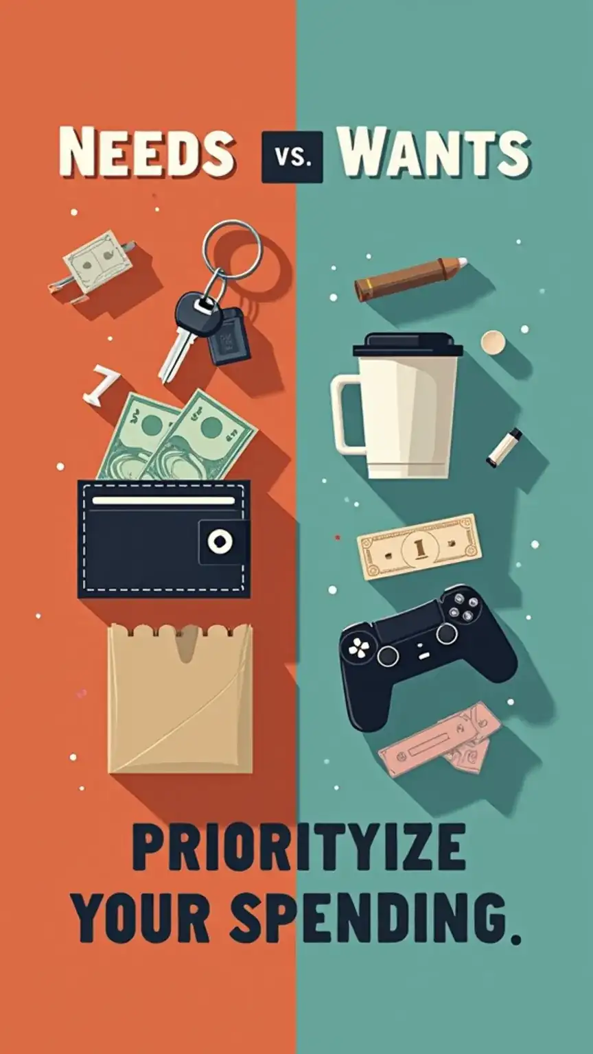 Categorizing expenses, needs vs wants for men, financial planning, budgeting for men, how to budget, tracking spending habits.