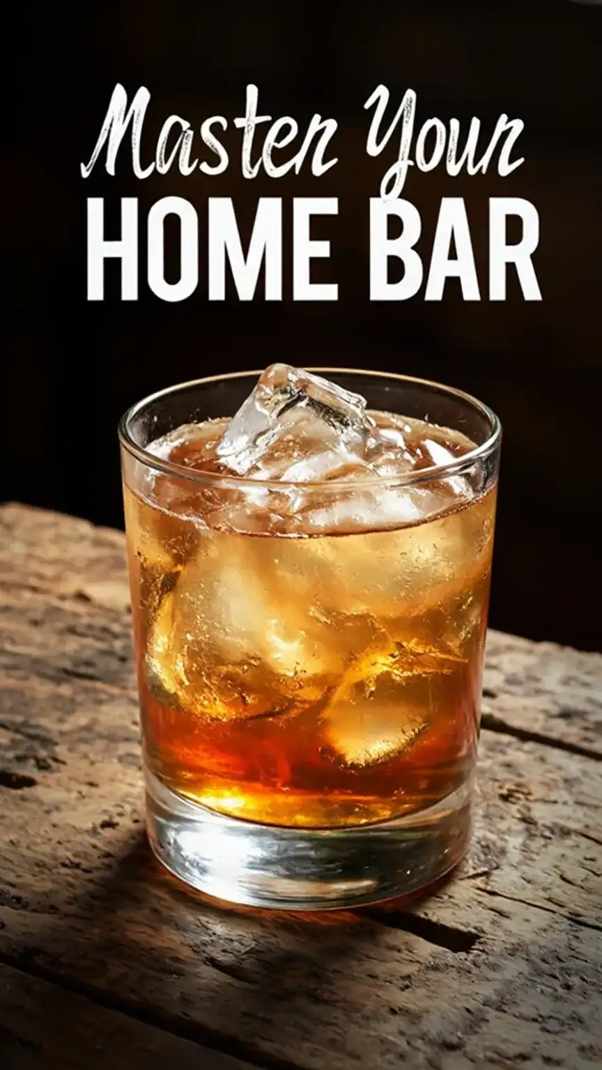 Old Fashioned cocktail in an Old Fashioned glass, demonstrating the best bar glasses for crafting classic cocktails. Home bar essentials, glassware guide.