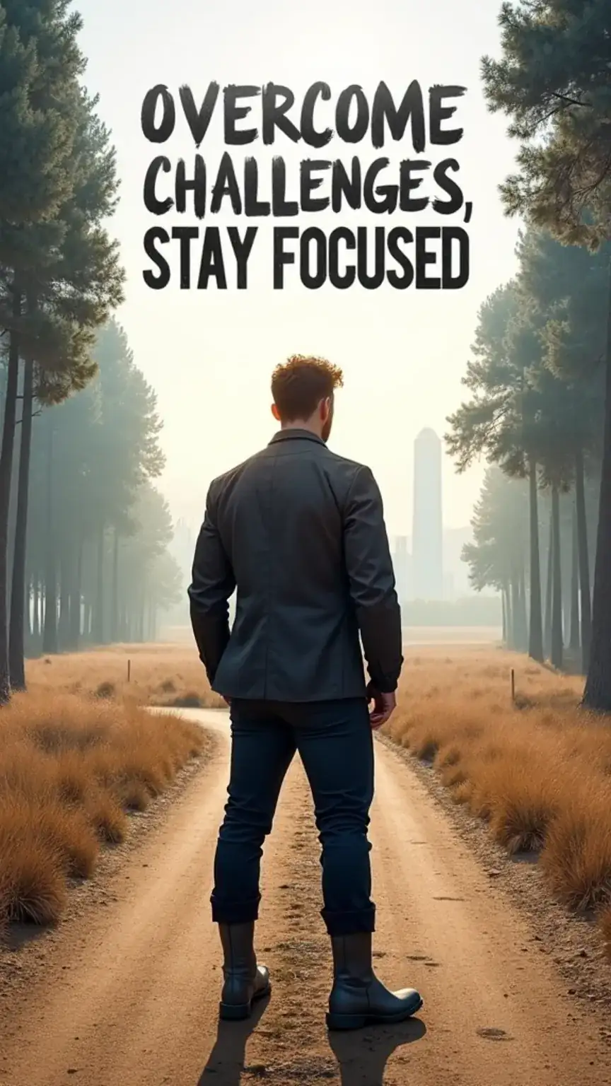 Man at a crossroads, symbolizing staying motivated and focused, overcoming challenges, decision making, motivational strategies for men.