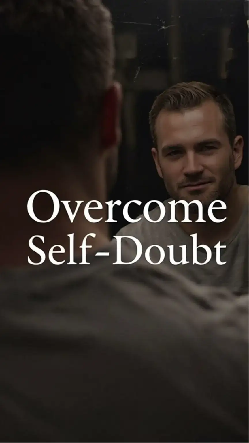 Man looking in a mirror with self-doubt, representing the mental challenges in the entrepreneurship journey and how to overcome them. Keywords: entrepreneur advice, startup mindset, self-doubt, mental strength, business challenges.