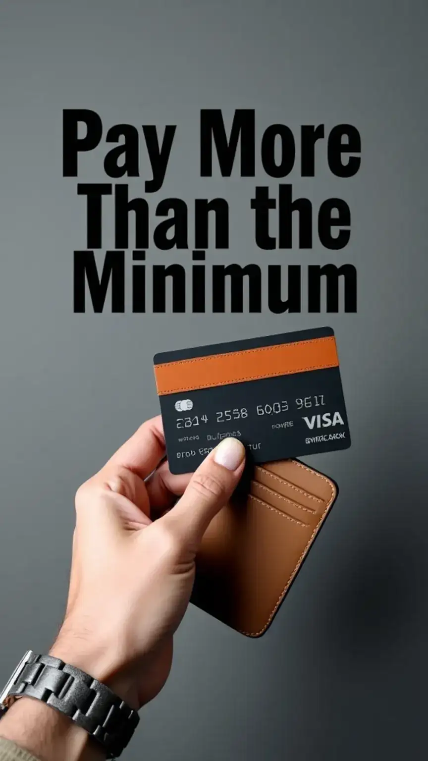 Paying more than minimum debt payment, debt reduction strategy, credit score improvement, financial health, paying off credit cards.