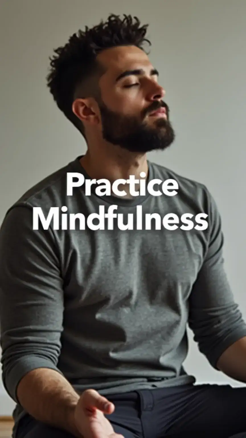 Man practicing mindfulness and meditation for self-reflection and stress relief. Introspection techniques for personal development.