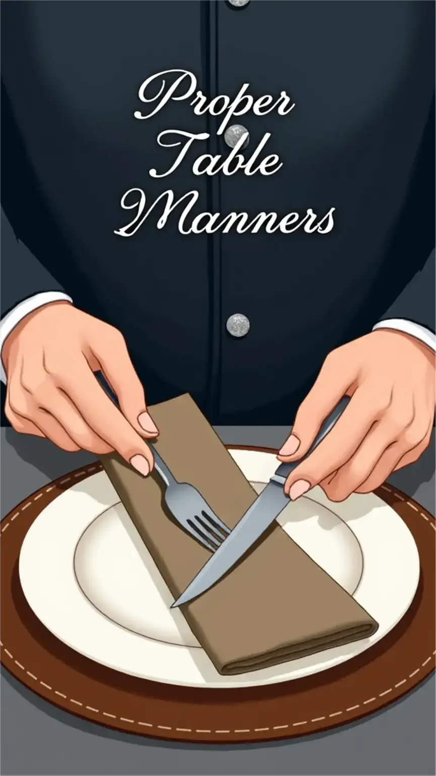 Man using cutlery at formal dinner, table manners, dining etiquette, social etiquette, good manners, formal dining, business dinner.