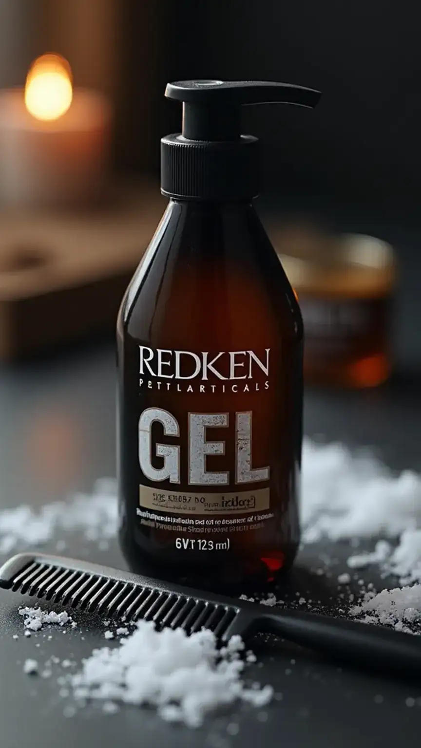 Redken Gel, men's hair styling gel, shine and hold hair gel, popular barber choice for men's hair.