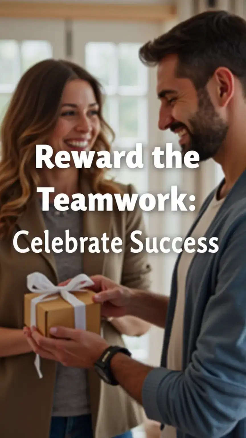 Rewarding partners for contributing to household responsibilities. Celebrating teamwork and shared effort in chores. Keywords: household responsibilities, sharing chores, partnership, couple collaboration, rewards.