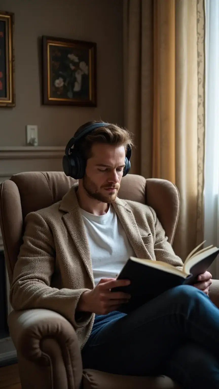 Prioritizing self-care for men to reduce stress and anxiety. A man engaging in relaxing activities for mental well-being. Keywords: self-care for men, relaxation, stress management, anxiety relief, mental health tips.