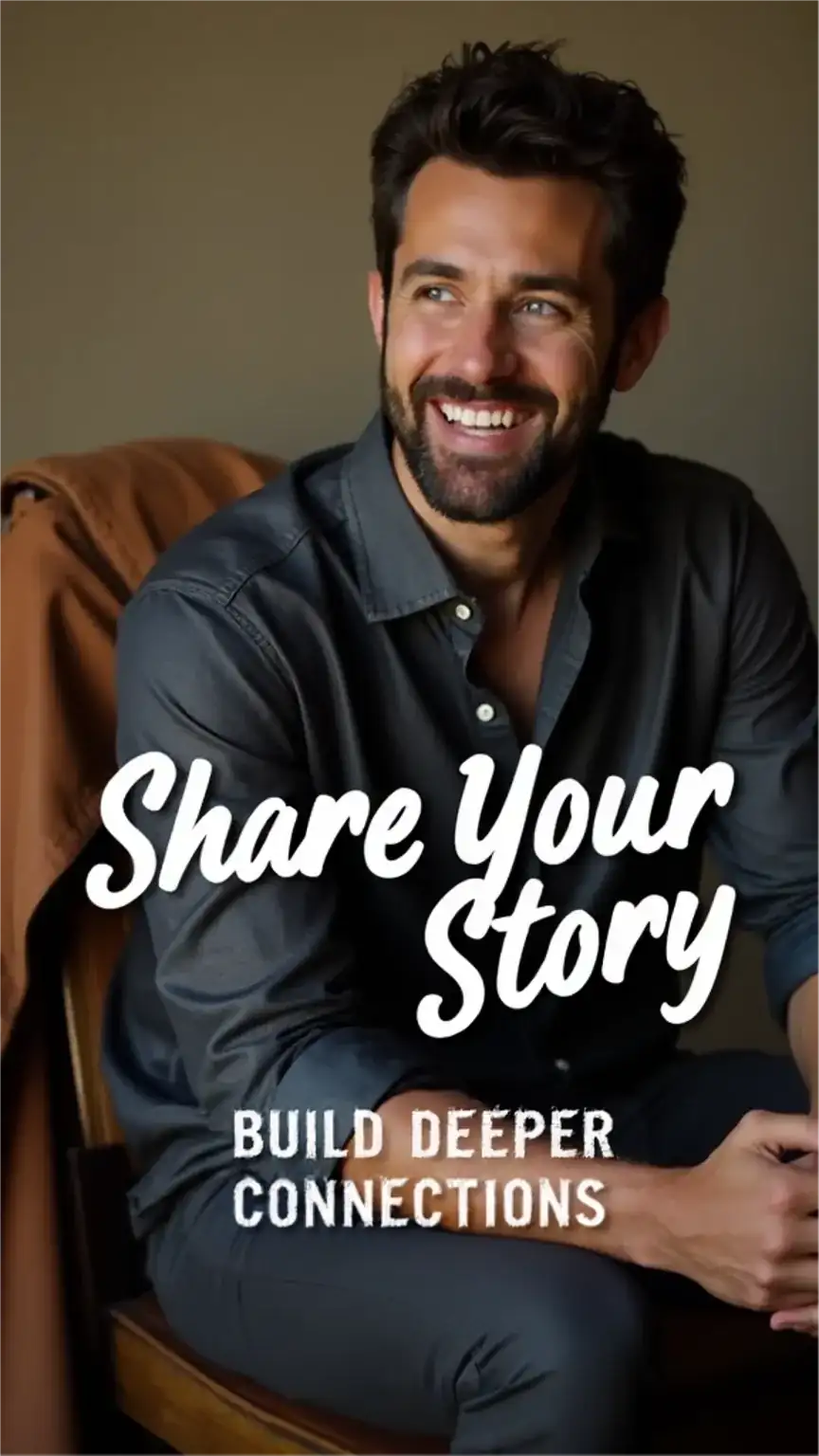 Man sharing a story, personal anecdotes, building connections, conversation skills, how to talk to people, engaging dialogue, social interaction tips.