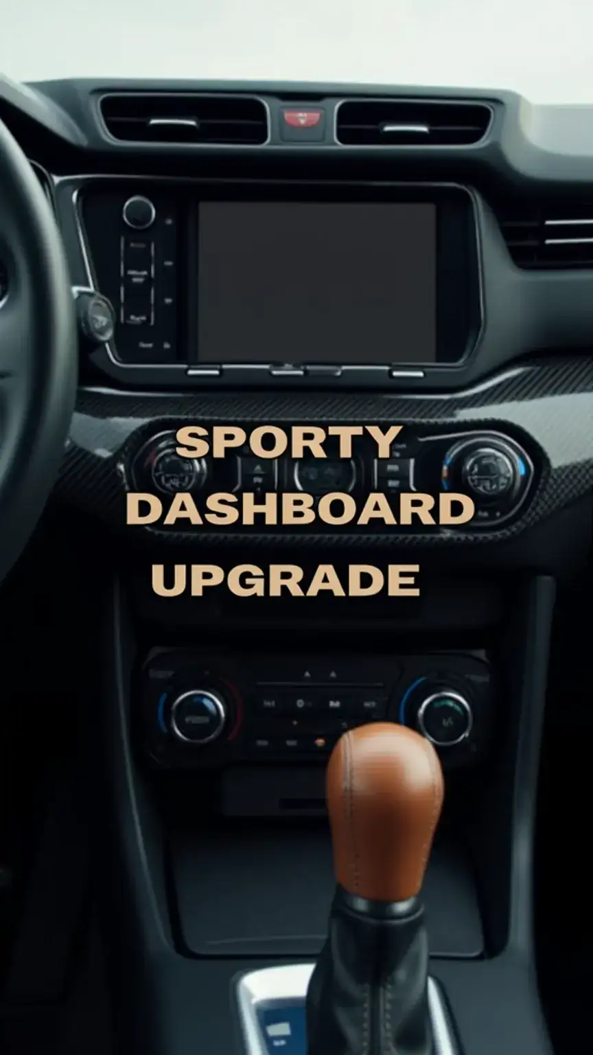 Car dashboard with carbon fiber trim, stylish car accessories, best car accessories, men's car gadgets, sporty car interior, dashboard upgrade.