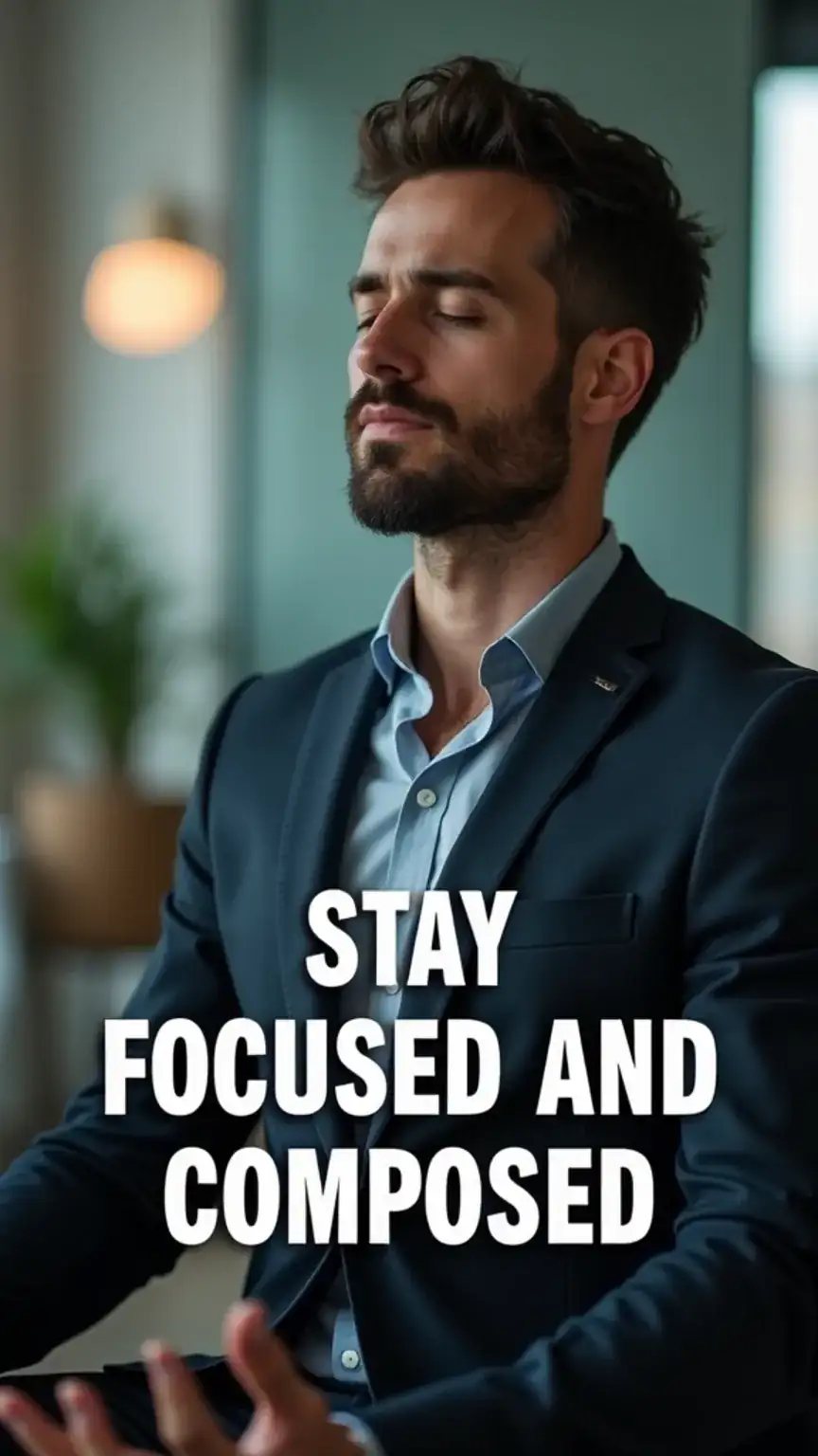 Staying focused and composed under pressure, vital for executive presence and leadership skills. Enhancing professional composure.