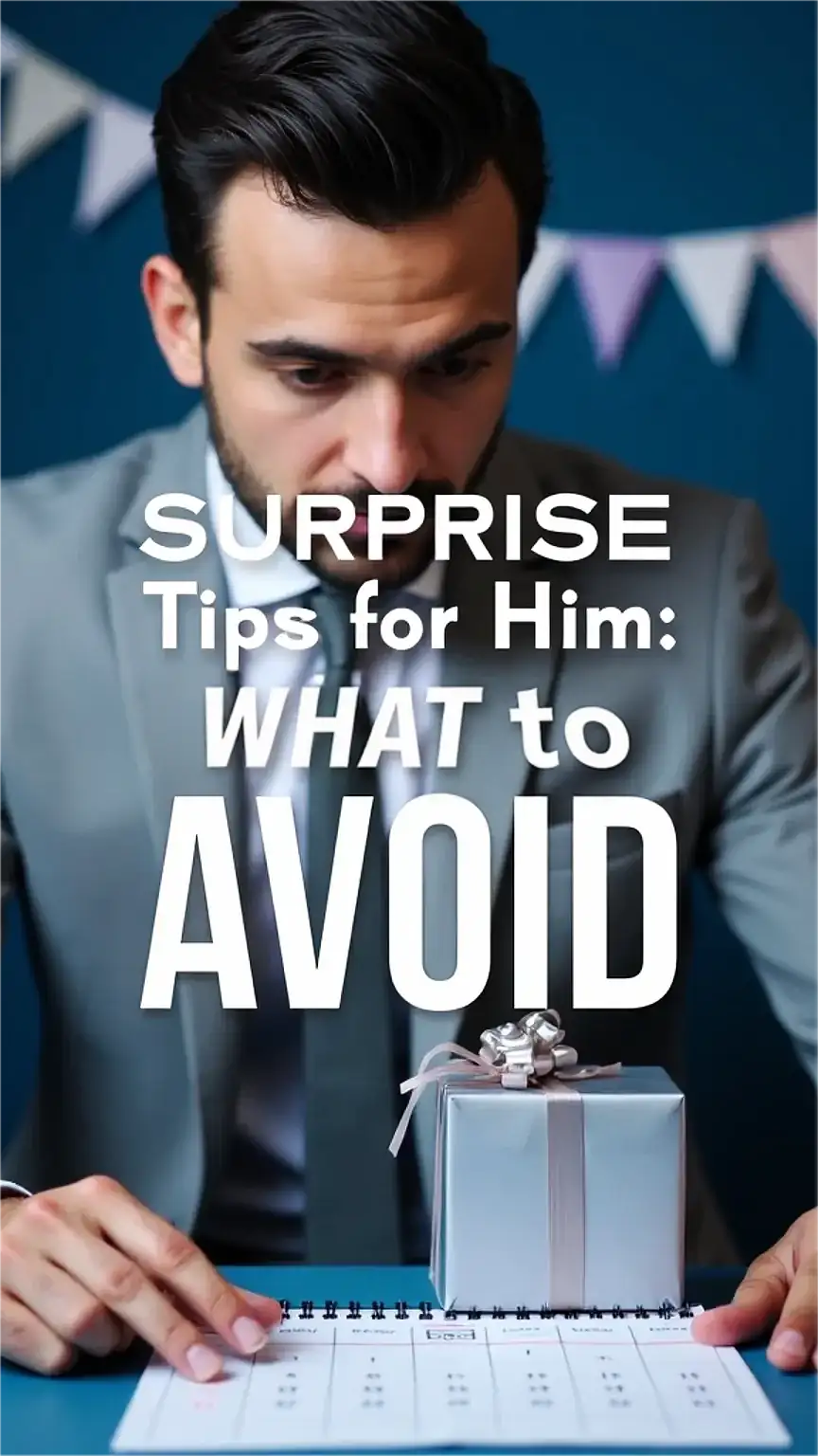 Surprise Tips: What to Avoid When Planning a Special Event for Him