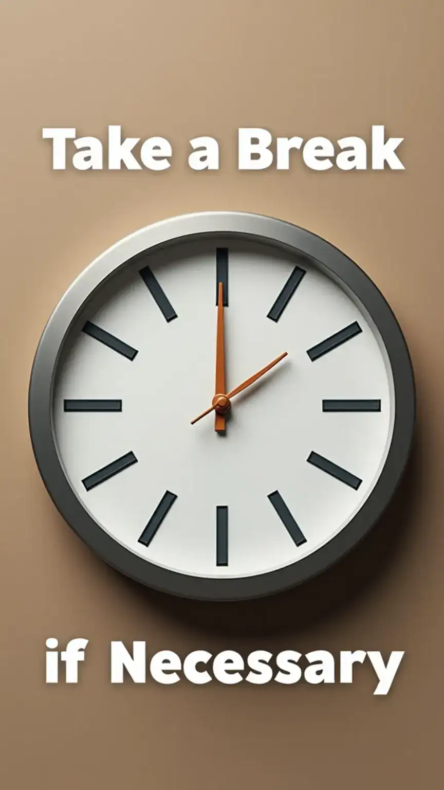Stylized clock face symbolizing taking a break during relationship conflict. Keywords: conflict resolution, managing arguments, relationship tips, taking space.