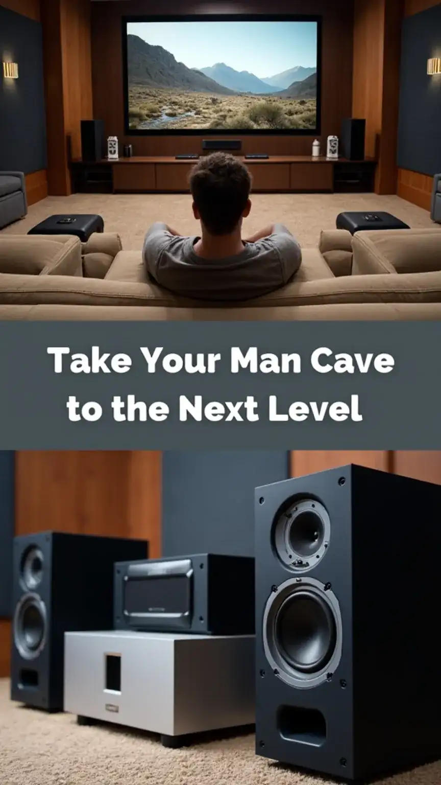 Elevate your man cave with a home theater setup. Tips for home cinema installation and design. Upgrade your entertainment space.