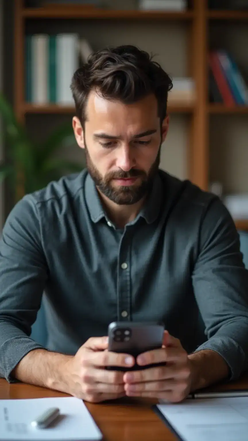 Using technology wisely for men's mental health. Managing digital distractions to reduce stress and anxiety. Keywords: technology, digital detox, focus, productivity, stress reduction.