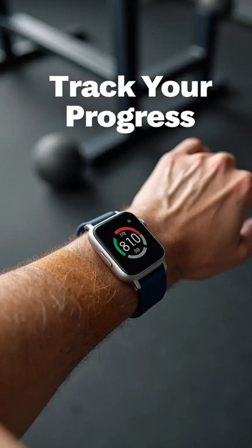 Fitness tracker on man's wrist, wearable fitness gadgets for men over 40, health tracking, activity monitor, daily progress, Fitbit alternative.