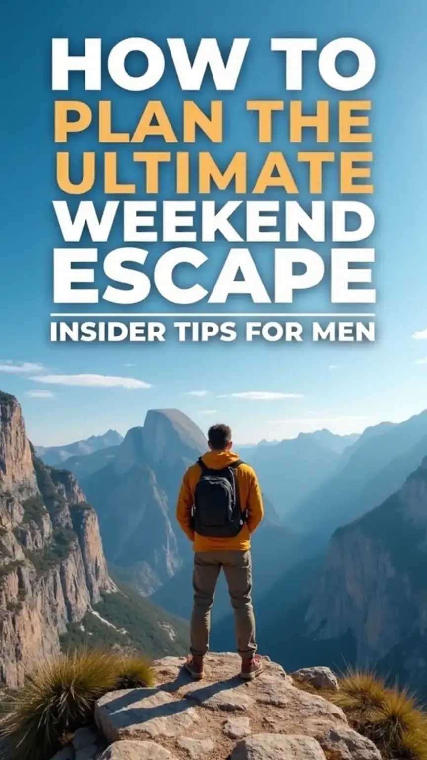 How to Plan the Ultimate Weekend Escape: Insider Tips for Men
