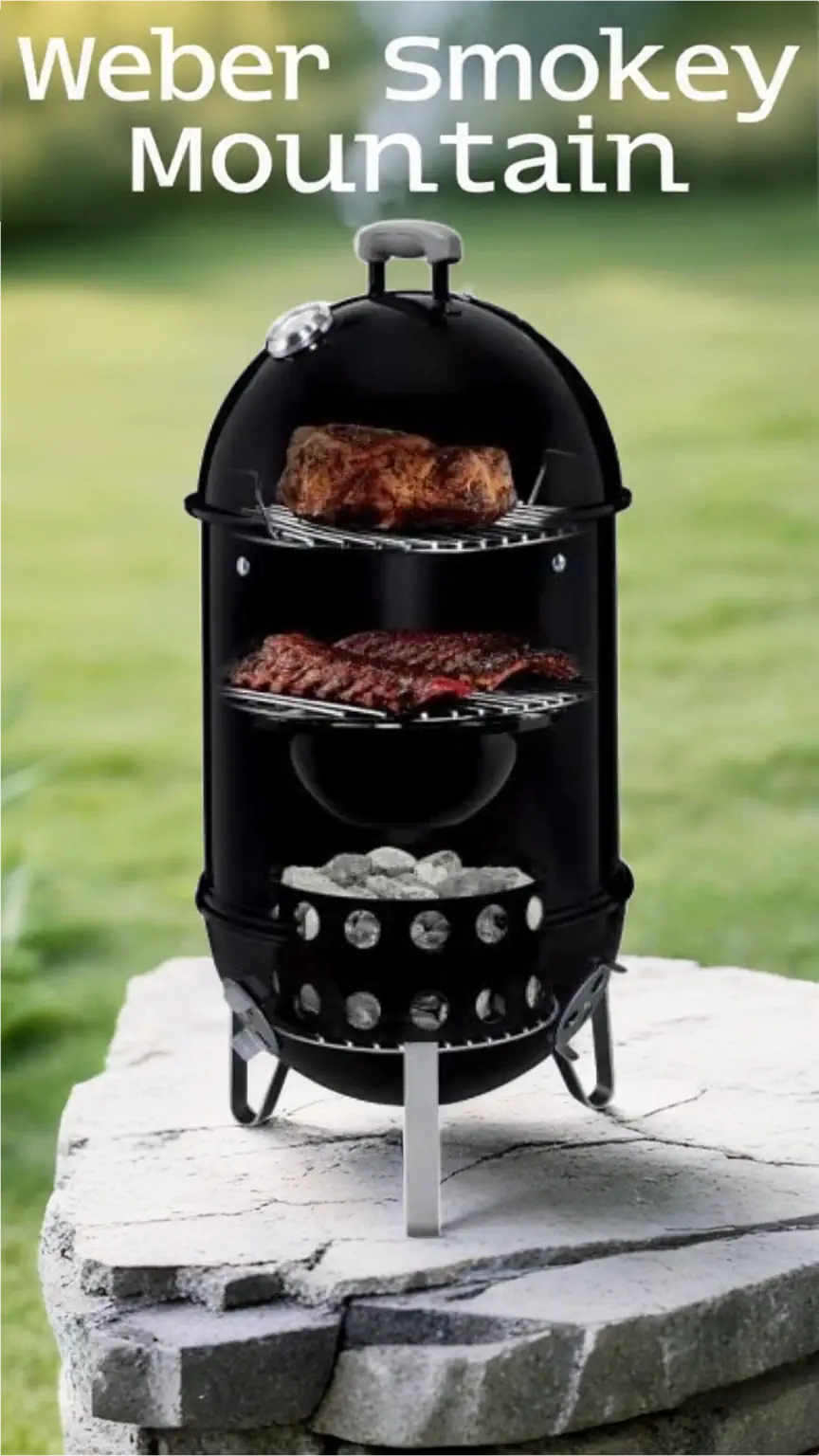 Weber Smokey Mountain 22-Inch Smoker for beginners. Smoker reviews, Weber smoker, beginner smoker guide.