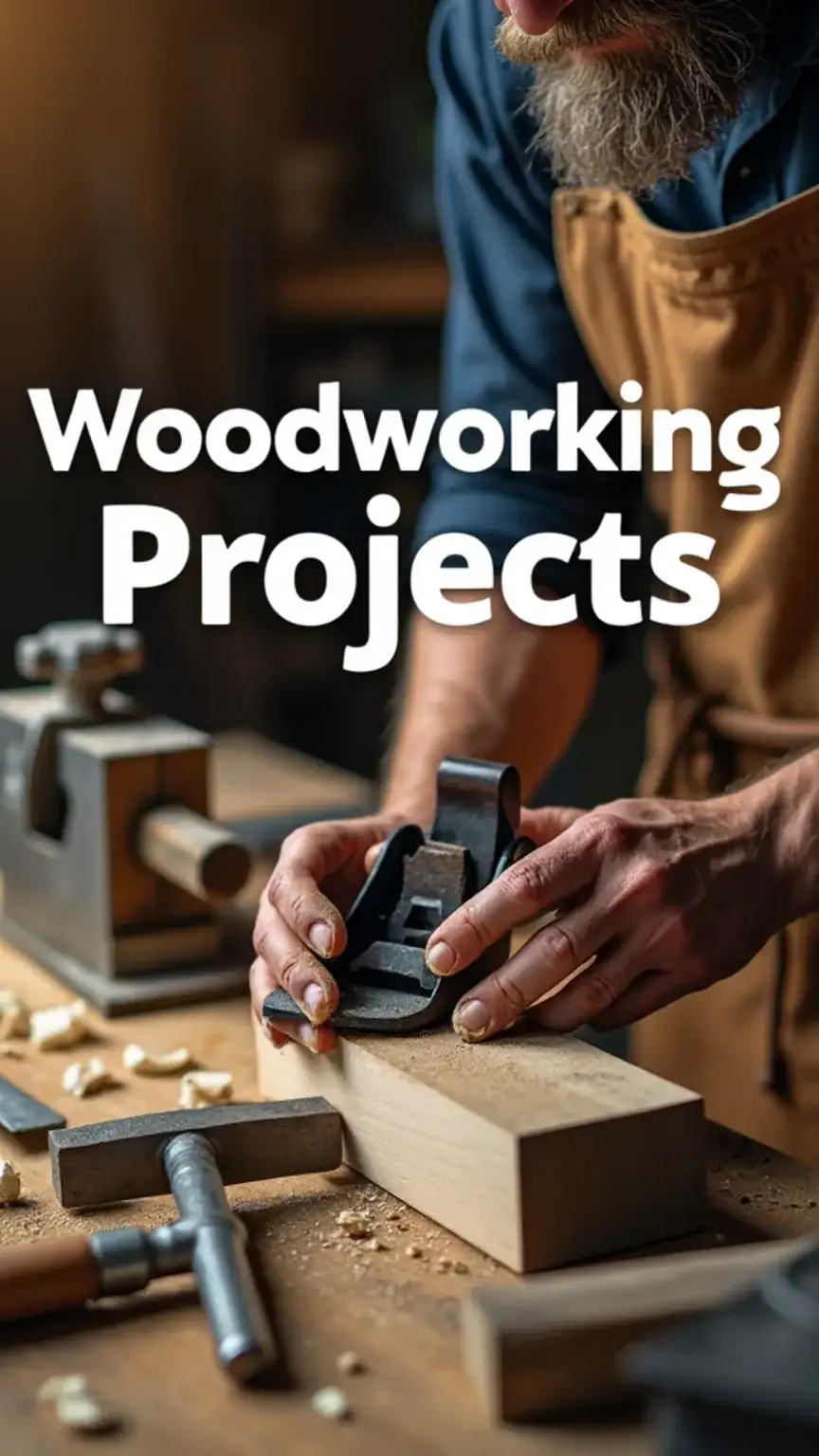 Woodworking as a DIY craft for men, with hands using a hand plane. Explore woodworking projects and men's hobbies.